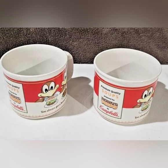 Campbell Soup Mugs 1998 Set Of 2  By Campbell's Soup Company Vintage - Picture 6 of 7